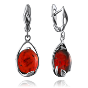 Silberohrhaenger mit Bernstein