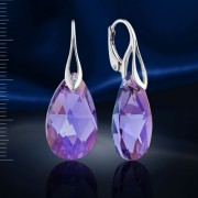 Серебряные серьги с кристаллами Swarovski®