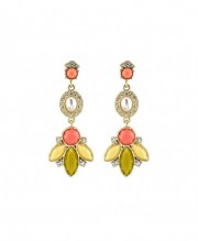 Серьги-подвески от Jade & Jasper. Нефрит, яшма, жемчуг, фианиты