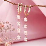 Золотые серьги 585 с фианитом