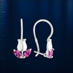 Ohrringe mit Fianiten. Silber