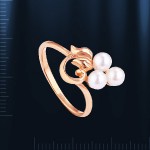 Ring mit Perle. Rotgold