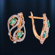 Russisches Goldschmuck Chrysopras 