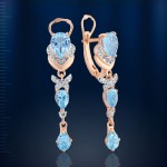 Ohrhaenger mit Topas. Silber 925°