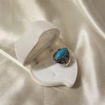 Silberring. Tuerkis & Zirkonia