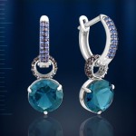 Silberohrringe mit Topas London nano