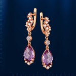 Ohrhaenger aus Rotgold mit Amethyst.