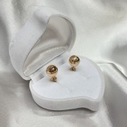 Rotgoldohrstecker "Disco"