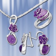 Garnitur mit Amethyst Silber 925