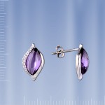  Ohrstecker Sterling Silber. Amethyst