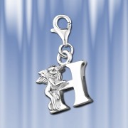 Серебряная подвеска буква "H"