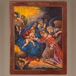 Ортодоксальная Икона Господь и Святая Екатерина