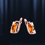 Ohrringe russisches Gold mit Bernstein