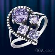 Ring russisches Silber & Amethyst
