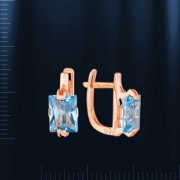 Ohrringe mit Topas. Rotgold