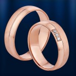 Обручальное кольцо розовое золото 