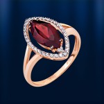  Russisches Goldschmuck Granat