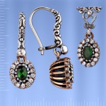 Silberset mit Fianiten