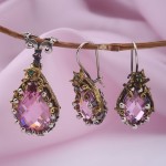 Silberset mit Amethyst 
