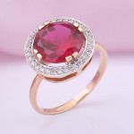 Корунд Рубин. Золотое кольцо