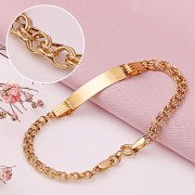 Kinderarmband mit Gravurplatte Gelbgold 585