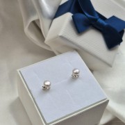 Ohrstecker aus 925er Silber Perlen