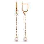Ohrhaenger aus Rotgold mit Perlen