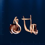 Серьги с раухтопазом. Русское золото