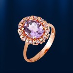  Russisches Goldschmuck Amethyst 