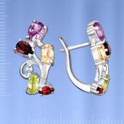 Ohrringe mit Edelstein Silber