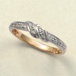 Goldring mit Brillanten, bicolor