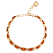 Vergoldeter Silberarmband mit Bernstein "Pharao"