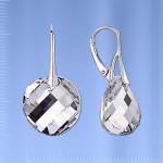 Серьги серебряные, кристалл Swarovski&reg;
