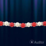 Ожерелье из жемчуга и коралла