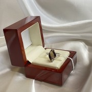 Silberring "Geheimnis". Rauchquarz