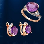  Russisches Goldschmuck Amethyst