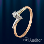 Ring aus Rotgold und Weissgold mit Diamanten