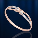 Goldring mit Brillanten. Bicolor