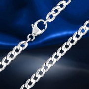 Silberkette; -armband "Panzer"