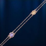 Armband mit Amethyst & Citrin 