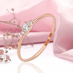 Красное золото 585 Кольцо с фианитами