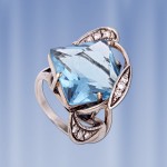  Silberring mit Topas