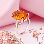Купить серебряное кольцо с золотом в Германии Фианиты