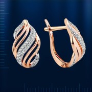 Goldohrringe mit Zirkonia