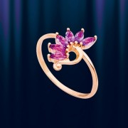 Ring aus Rotgold 585° mit Amethyst