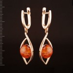 Ohrhaenger mit Bernstein russisches Gold