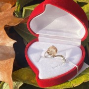 Silberring "Honig". Zirkonia