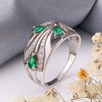 Серебряное кольцо с фианитами СОКОЛОВ