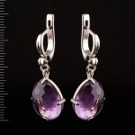 Ohrhaenger mit Amethyst Silber 925°