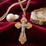 Крест нательный с распятием золото 585